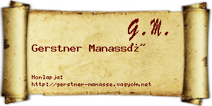Gerstner Manassé névjegykártya